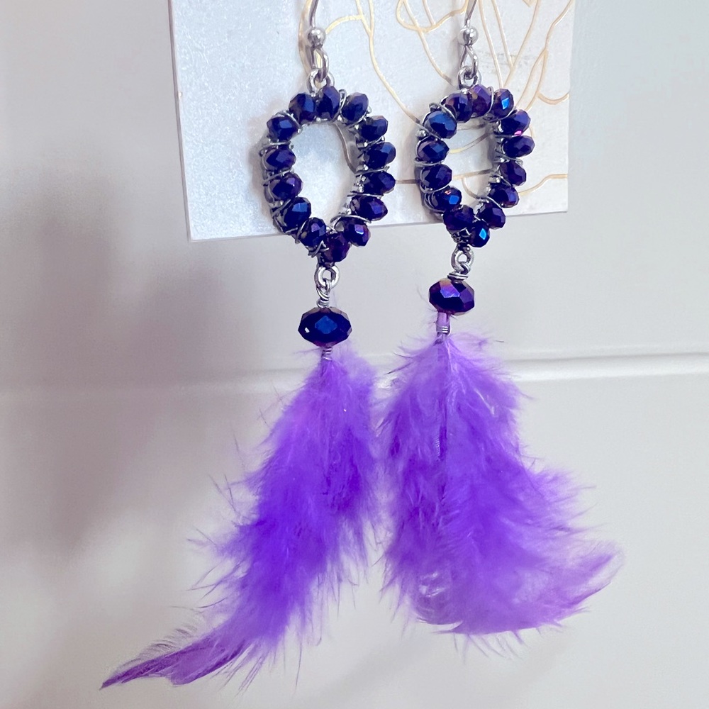 New Kirakira Feather Earrings